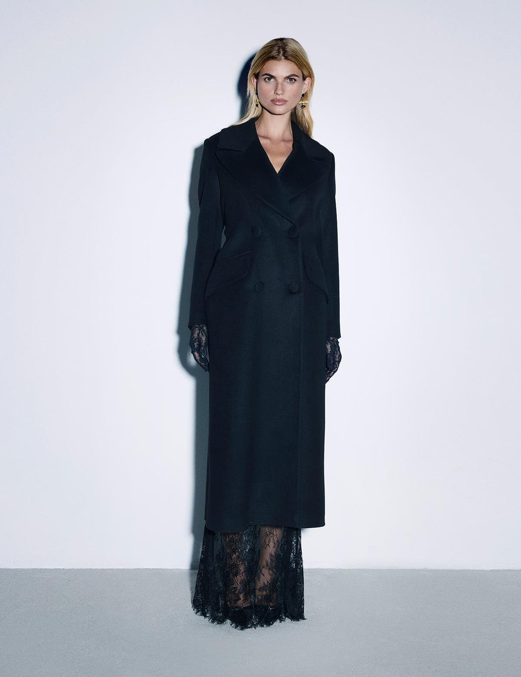 Gaia Black Women's Cashmere Coat